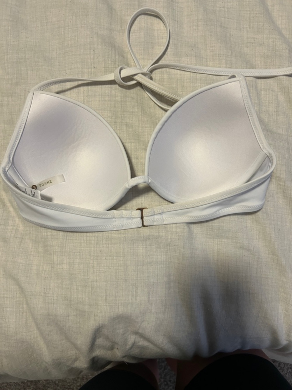 Shade & Shore White Halter Push-Up Bikini Top - Picture 4 of 6